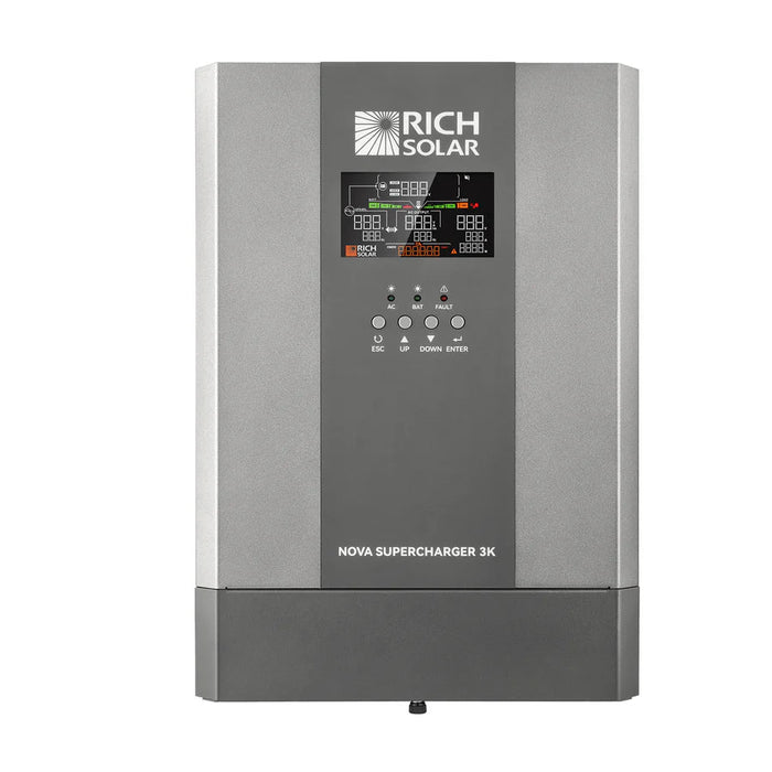 Rich Solar NOVA SUPERCHARGER 3K 3000W 12V Pure Sine Wave Inverter Charger - Off Grid Stores