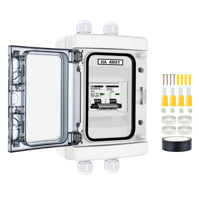 Rich Solar Outdoor Circuit Breaker Box 2 Poles Solar Isolator Disconnect Switch - Off Grid Stores