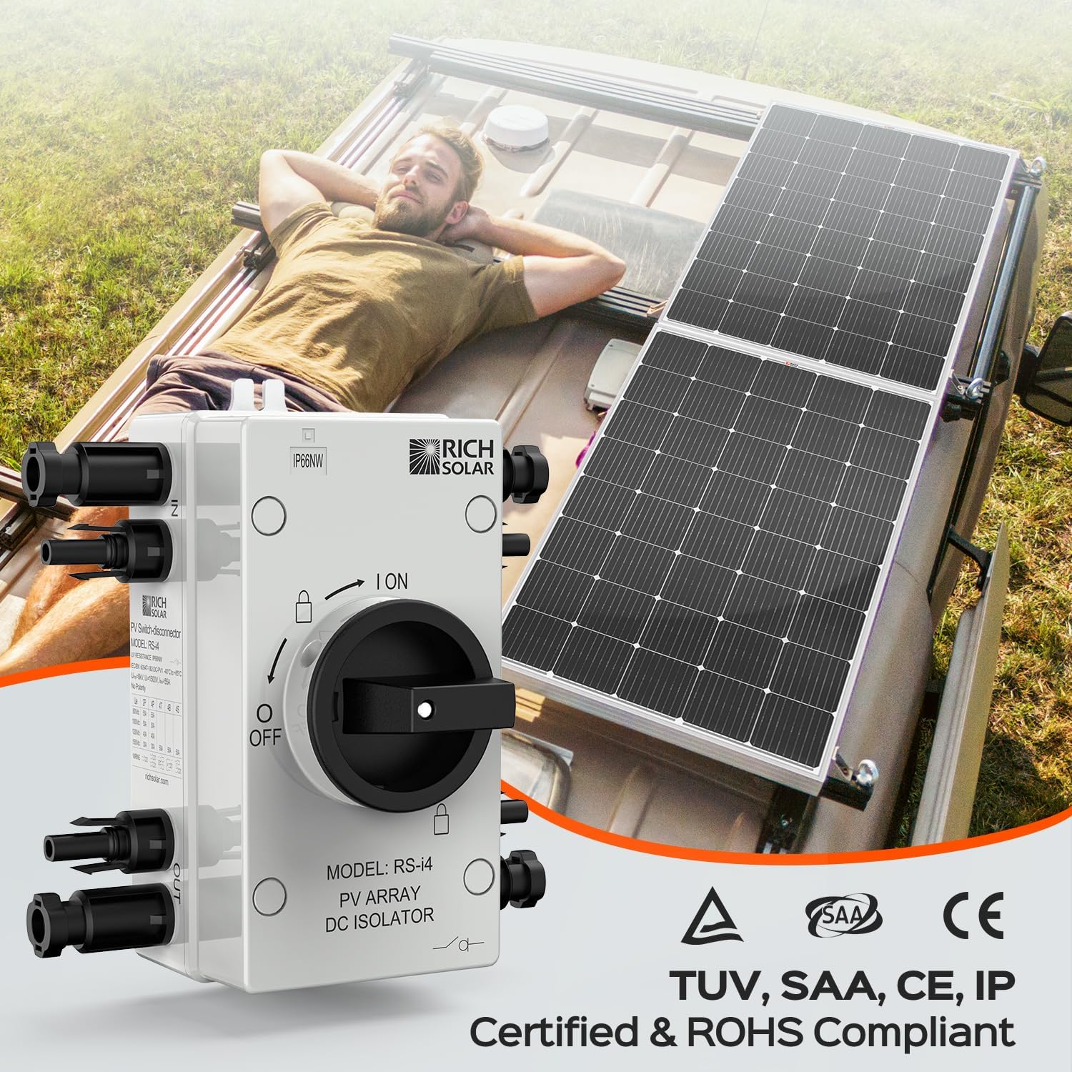 Rich Solar Solar PV DC Quick Disconnect Switch 1500V 55 Amps - Off