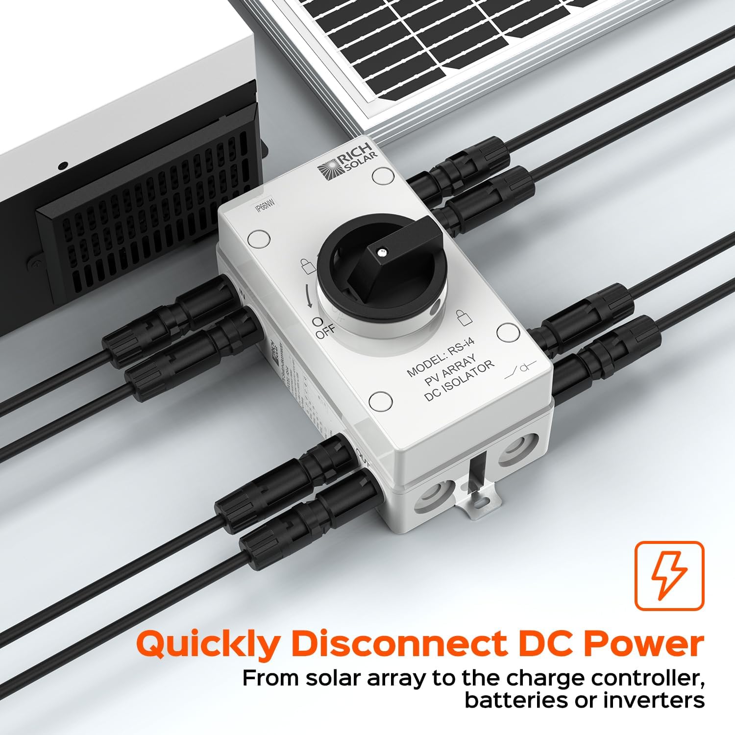Rich Solar Solar PV DC Quick Disconnect Switch 1500V 55 Amps - Off