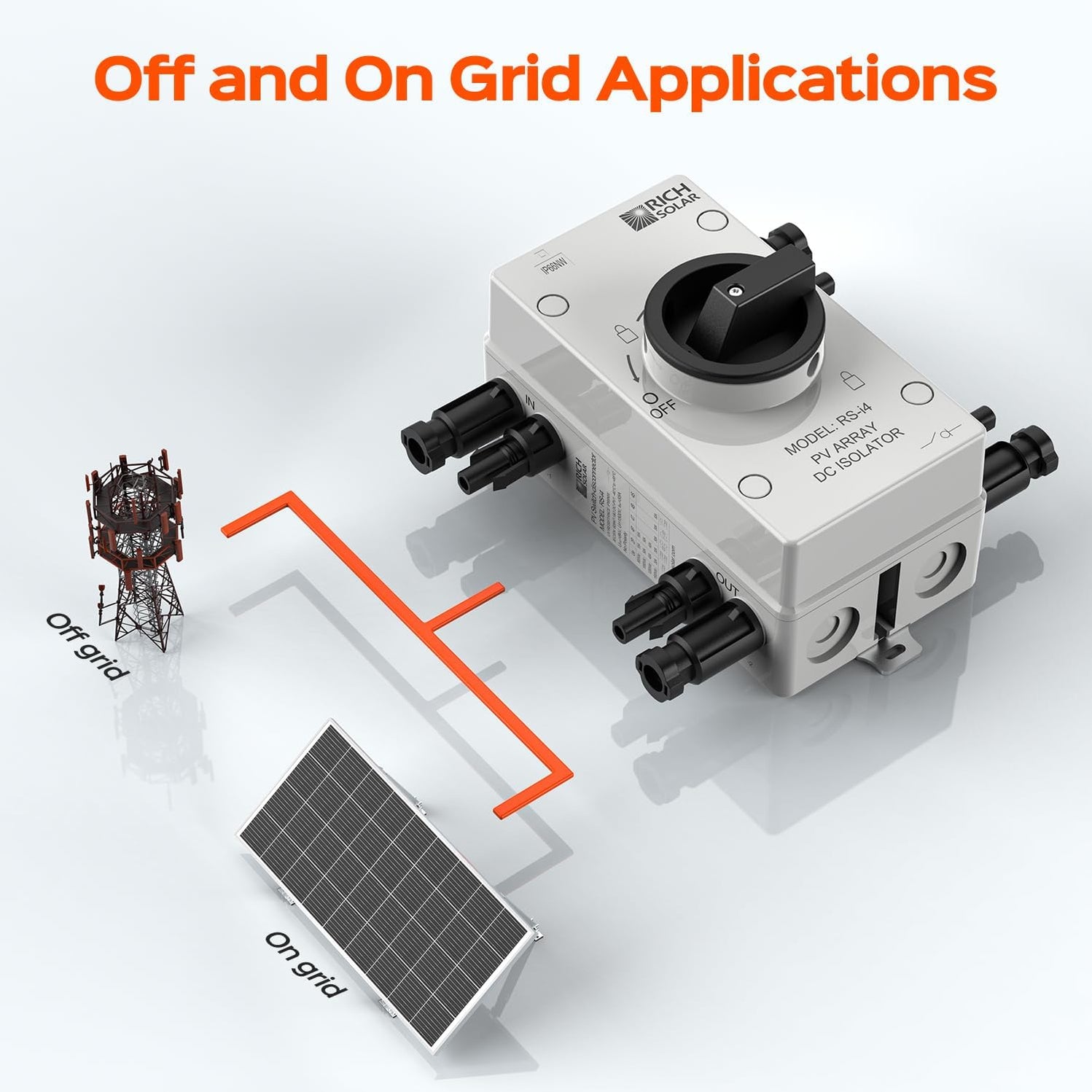Rich Solar Solar PV DC Quick Disconnect Switch 1500V 55 Amps - Off Grid ...