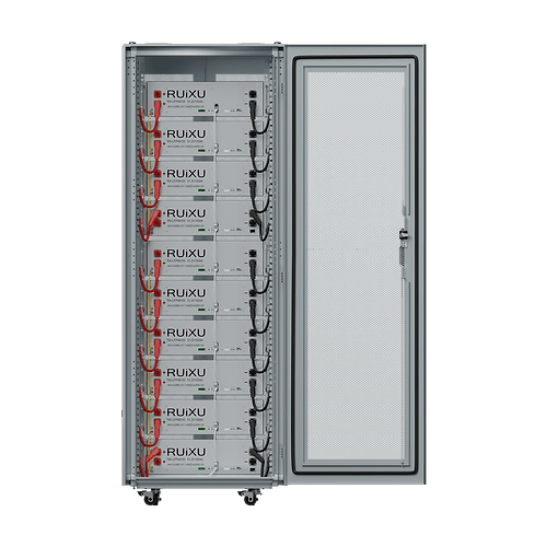RUiXU 50kWh Lithium Batteries Kits | 10 Batteries + 10 Slot Battery Cabinet - Off Grid Stores