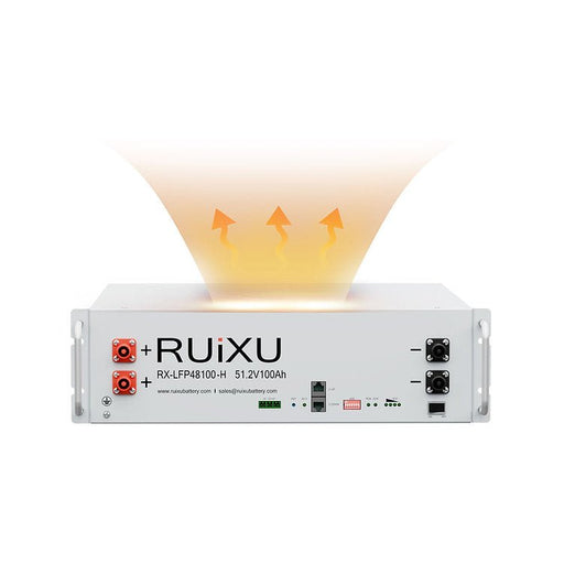 RUiXU RX - LFP48100 - H 51.2V 100Ah Rack Mounted Self - Heating LiFePO4 Battery - Off Grid Stores