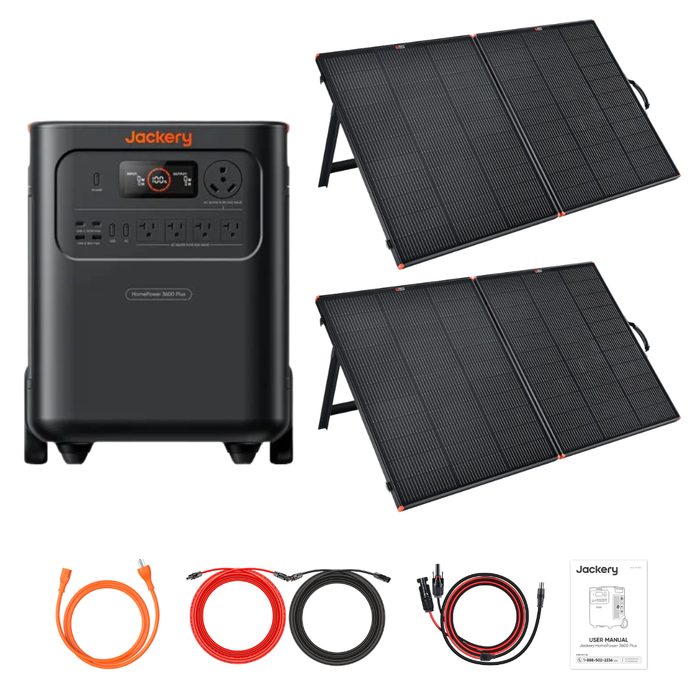 Jackery HomePower 3600 Plus + Custom Solar Panels Kits