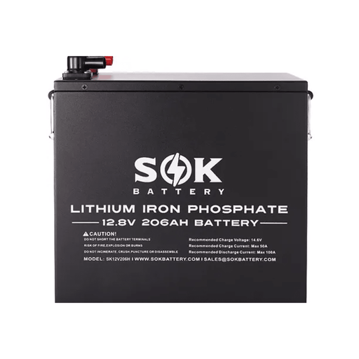 SOK Battery 12V 206Ah LiFePO4 Battery With Bluetooth & Built - in Heater - Off Grid Stores