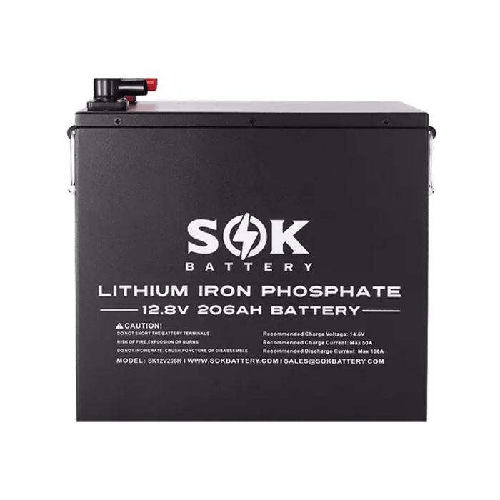 SOK Battery 12V 206Ah LiFePO4 Battery With Bluetooth & Built - in Heater - Off Grid Stores