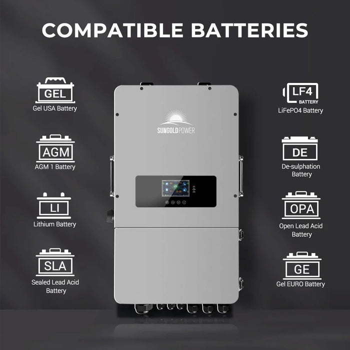 SunGoldPower 10KW 48V Split Phase Hybrid Inverter - Off Grid Stores