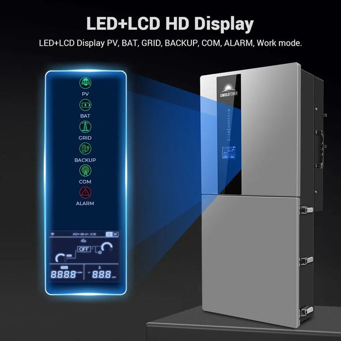 SunGoldPower 11.4kW 48V Split Phase Hybrid Solar Inverter - Off Grid Stores