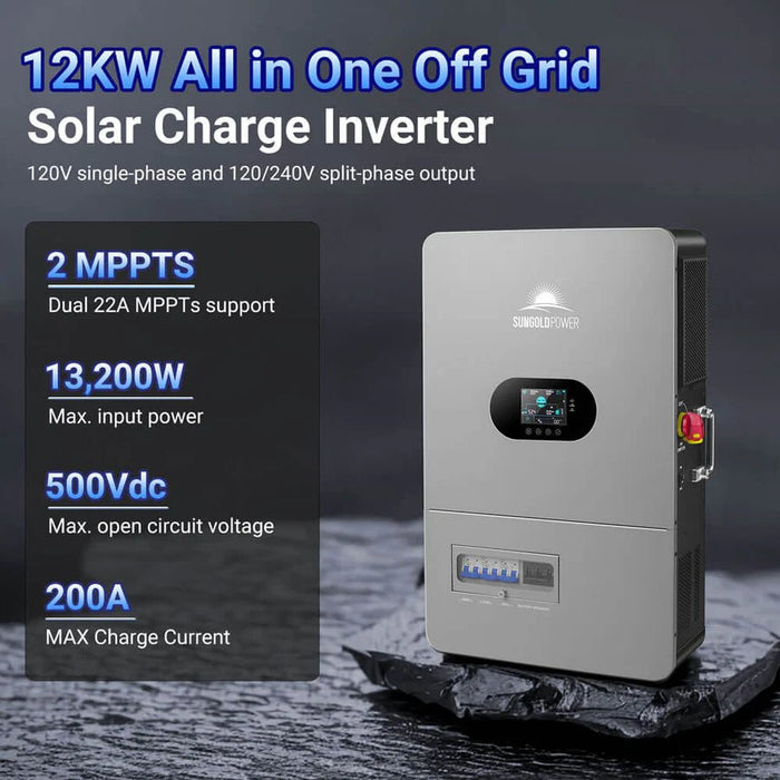 SunGoldPower 12KW 48V All in One Off Grid Solar Inverter - Off Grid Stores