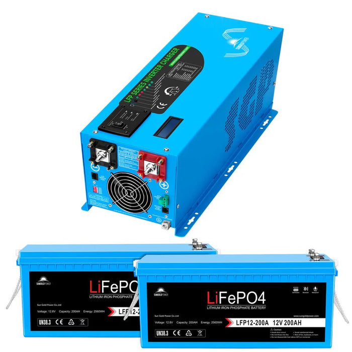 SunGoldPower 4000W DC 12V Pure Sine Wave Inverter With Charger - Off Grid Stores
