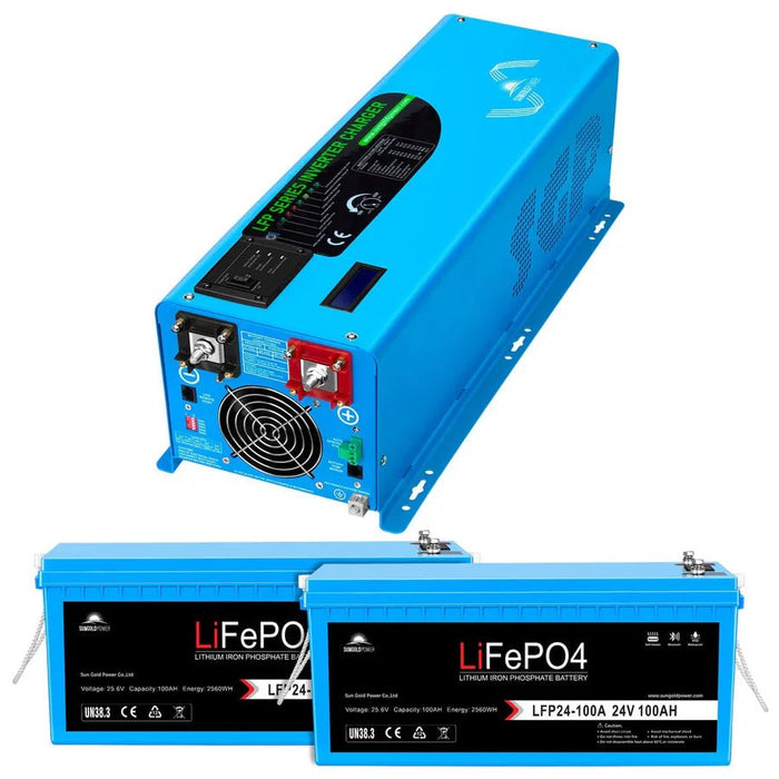 SunGoldPower 4000W DC 24V Pure Sine Wave Inverter With Charger - Off Grid Stores