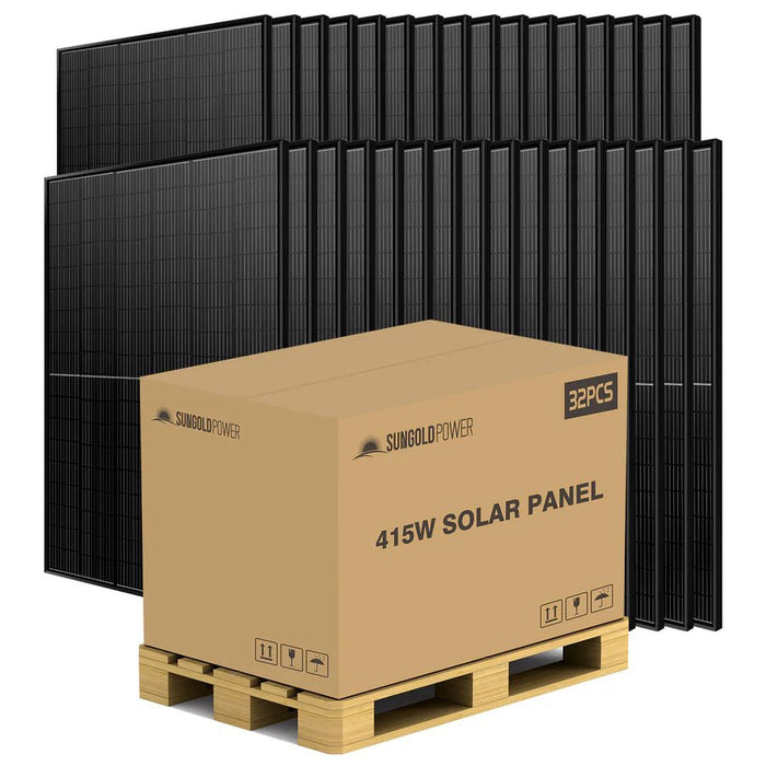Solar Panel Store SunGoldPower 415W Monocrystalline Black PERC Solar Panels - Off Grid Stores
