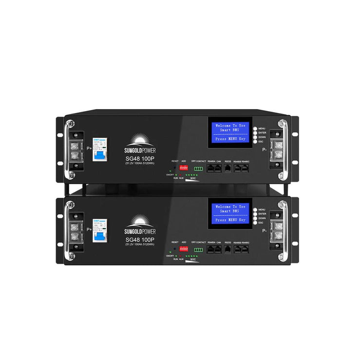 SunGoldPower 48V 100Ah Server Rack LiFePO4 Lithium Battery - Off Grid Stores