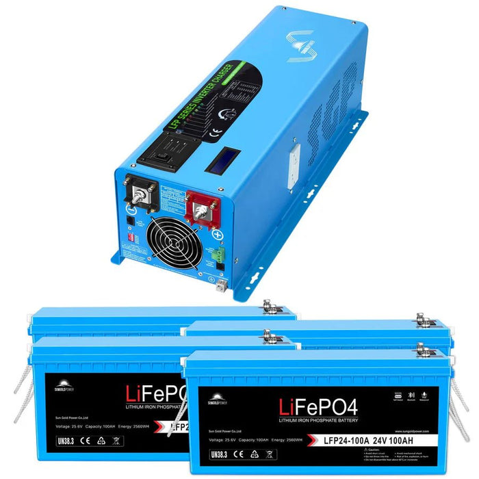 SunGoldPower 6000W DC 48V Split Phase Pure Sine Wave Inverter With Charger UL1741 Standard - Off Grid Stores