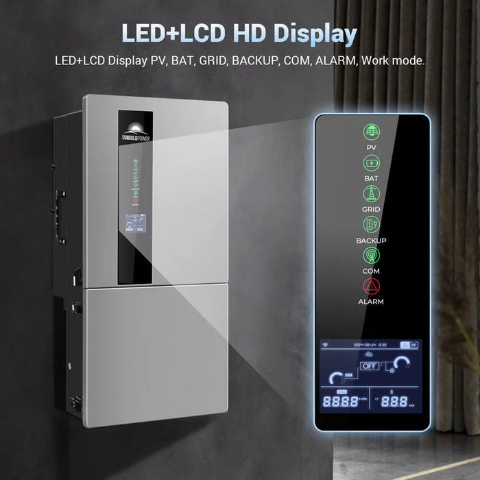 SunGoldPower 7.6KW 48V Split Phase Hybrid Solar Inverter - Off Grid Stores