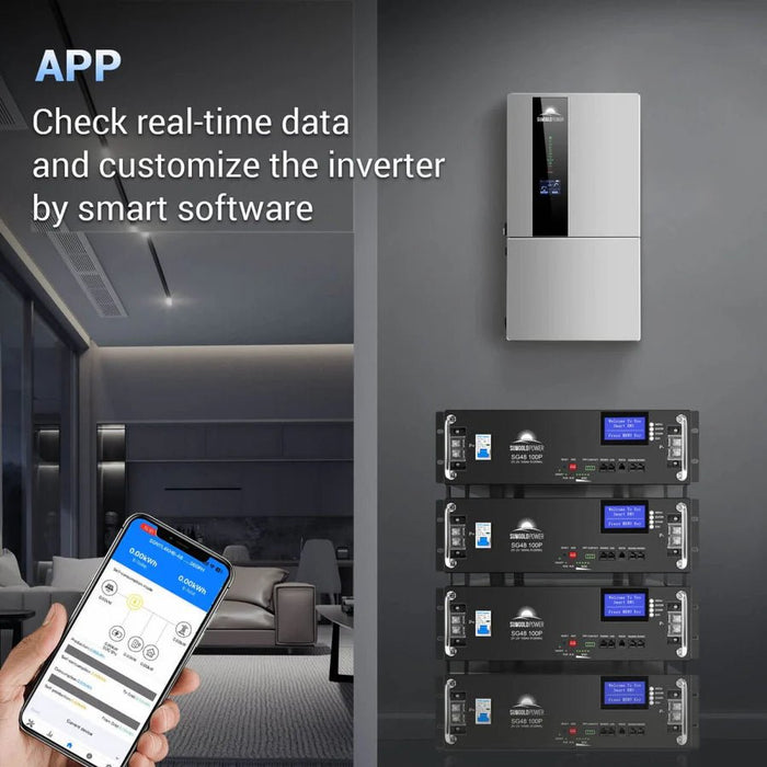 SunGoldPower 7.6KW 48V Split Phase Hybrid Solar Inverter - Off Grid Stores