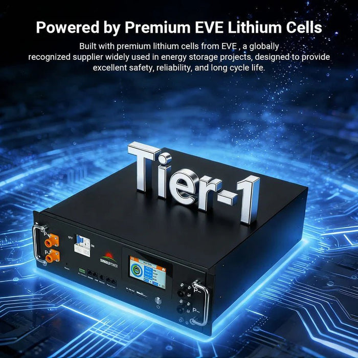 SunGoldPower CoreX 5 Pro Server Rack 48V 100AH Residential Energy Storage Battery Pack - Off Grid Stores