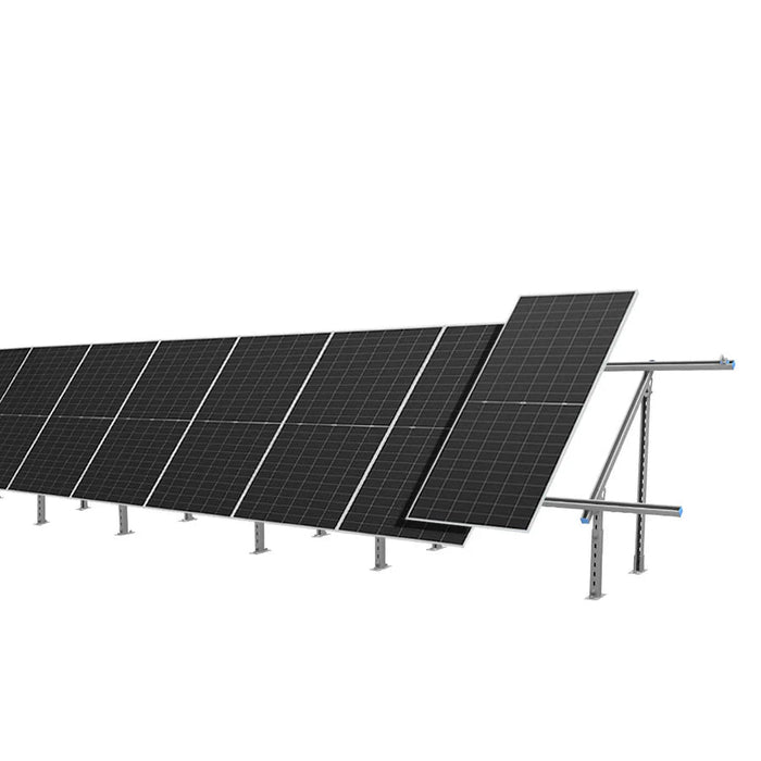 SunGoldPower Modular & Expandable Ground Mount Brackets for 2 × 400W–590W Solar Panels - Off Grid Stores