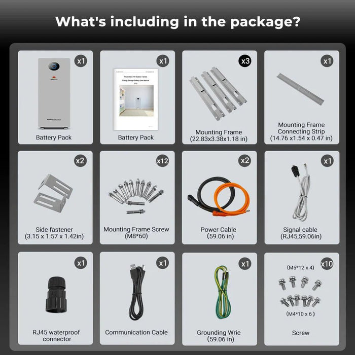 SunGoldPower PowerMax 51.2V 314AH Outdoor Energy Storage Battery UL1973 & UL9540A - Off Grid Stores