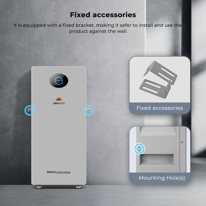 SunGoldPower PowerMax 51.2V 314AH Outdoor Energy Storage Battery UL1973 & UL9540A - Off Grid Stores