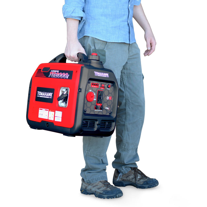 Tomahawk Power 2000 Watt Inverter Generator Super Quiet Portable Gas Power Professional Use - Off Grid Stores