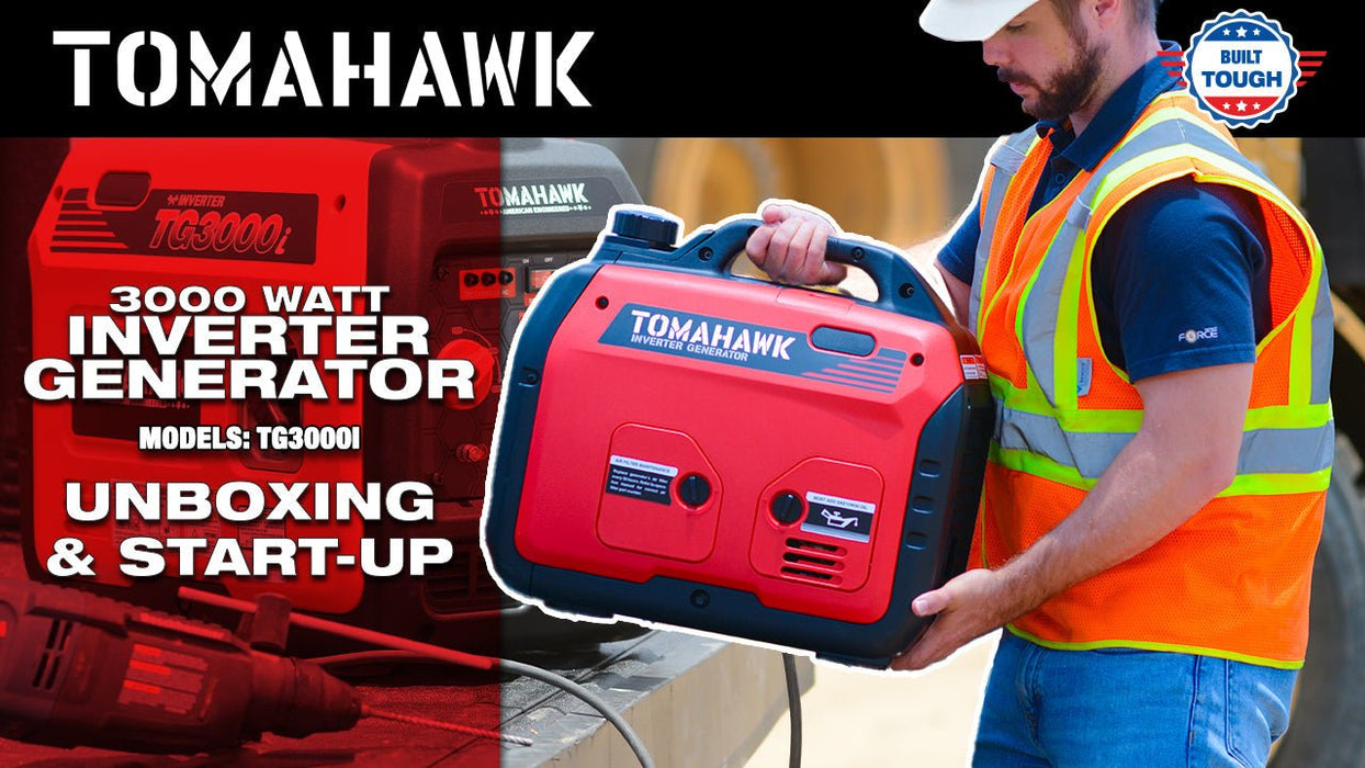 Tomahawk Power 3000 Watt Inverter Generator Super Quiet Portable Gas Power Professional Use - Off Grid Stores