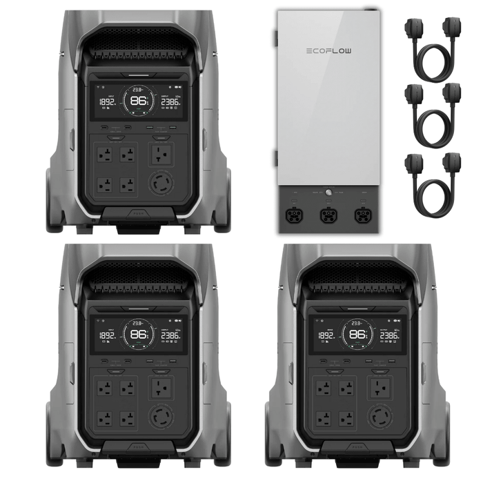 [Triple Kit] EcoFlow DELTA Pro 3 Portable Power Station + Smart Home Panel 2 - Off Grid Stores