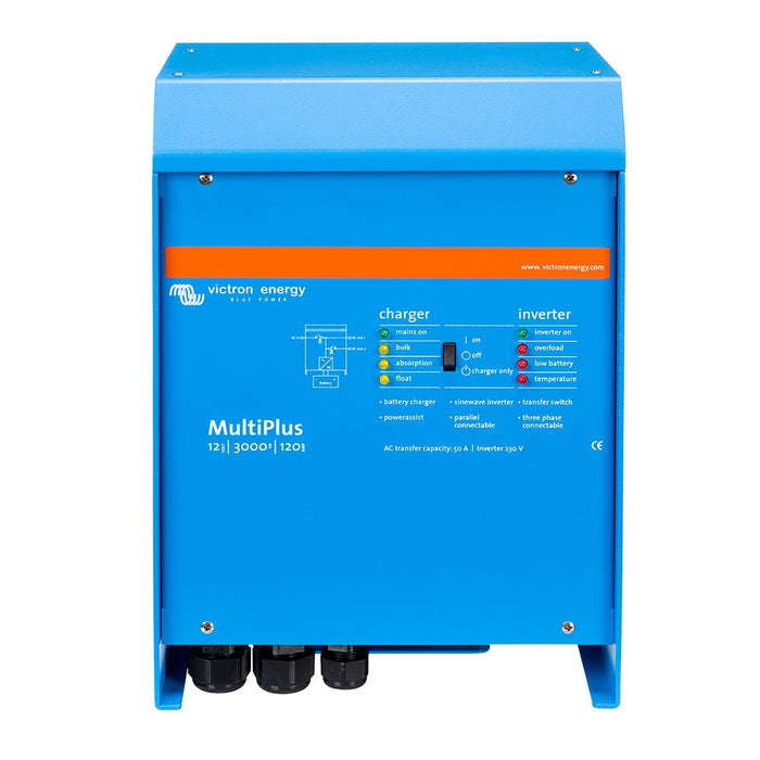 Victron MultiPlus Inverter/Charger 12VDC - 3000VA - 120VAC w/ 120AMP Charger - 50AMP Transfer Switch - UL Approved - Off Grid Stores