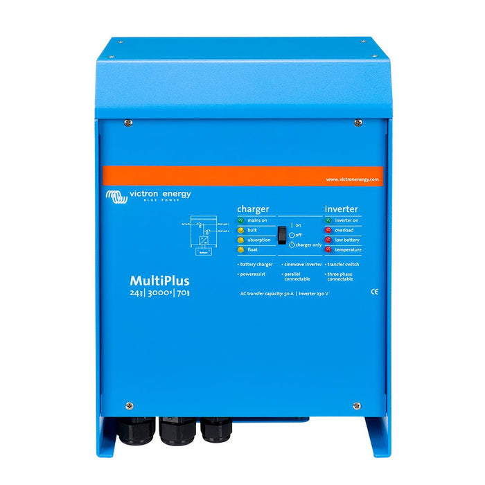 Victron Multiplus Inverter/Charger 24VDC - 3000VA - 120VAC w/ 70AMP Charger - 50AMP Transfer Switch - UL Approved - Off Grid Stores