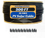 WindyNation 500 Foot Spool 10 Gauge 10 AWG Black Pure Copper Solar Panel Extension Cable Wire - Off Grid Stores