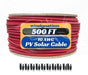 WindyNation 500 Foot Spool 10 Gauge 10 AWG Red Pure Copper Solar Panel Extension Cable Wire - Off Grid Stores