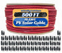 WindyNation 500 Foot Spool 10 Gauge 10 AWG Red Pure Copper Solar Panel Extension Cable Wire - Off Grid Stores