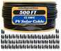 WindyNation 500 Foot Spool 12 Gauge 12 AWG Black Pure Copper Solar Panel Extension Cable Wire - Off Grid Stores