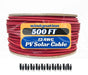 WindyNation 500 Foot Spool 12 Gauge 12 AWG Red Pure Copper Solar Panel Extension Cable Wire - Off Grid Stores