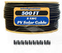 WindyNation 500 Foot Spool 8 Gauge 8 AWG Black Pure Copper Solar Panel Extension Cable Wire - Off Grid Stores