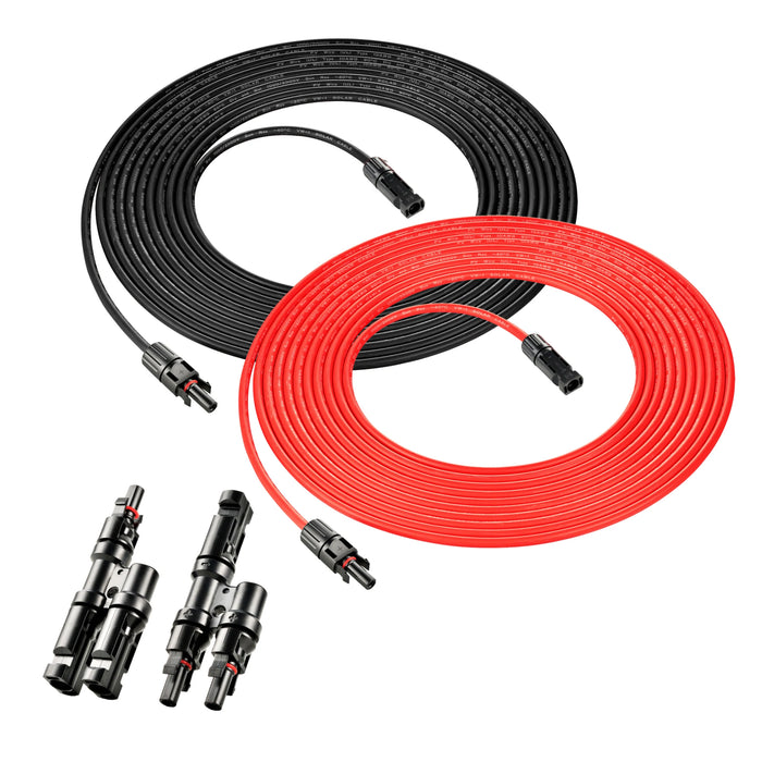 Rich Solar 10 Gauge 30 Feet Solar Extension Cable And Parallel Connectors - Off Grid Stores