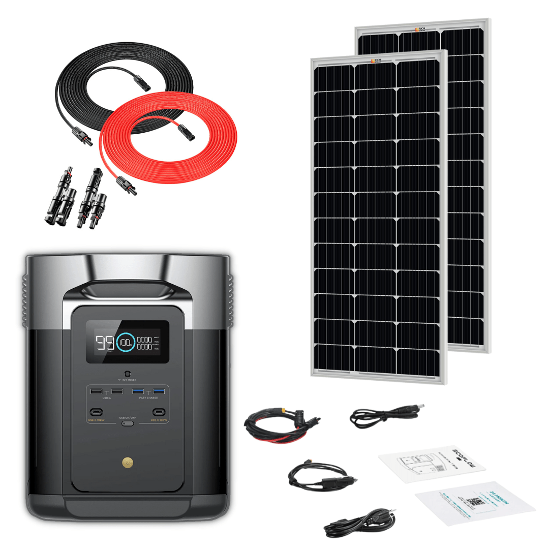 EcoFlow DELTA Max 2 2000Wh Power Station w/ 15 Outlets & Solar Option 