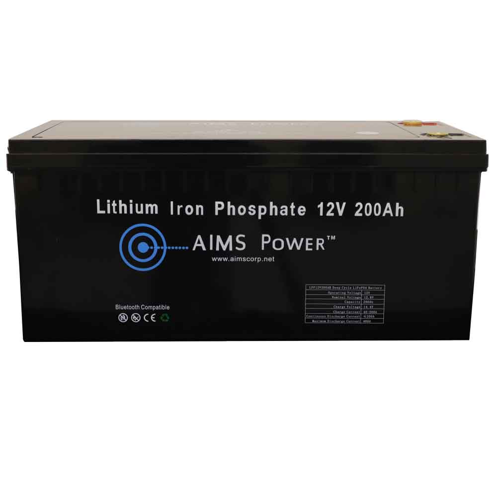 12V 200Ah LiFePo4 Deep Cycle Lithium Battery Bluetooth / Self-Heating -  SunGoldPower