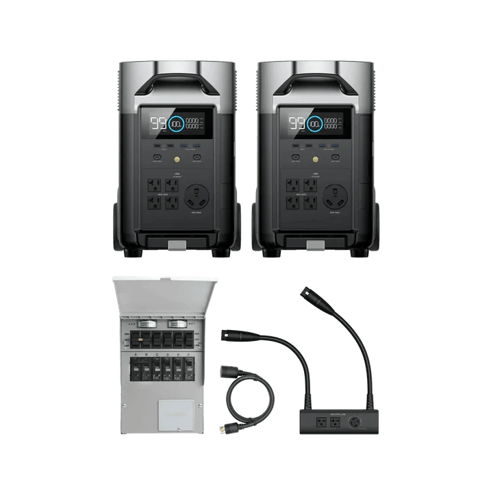 EcoFlow DELTA Pro*2 + Double Voltage Hub + Transfer Switch 306A EcoFlow DELTA Pro*2 + Double Voltage Hub + Transfer Switch 306A