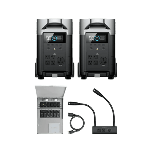 EcoFlow DELTA Pro*2 + Double Voltage Hub + Transfer Switch 306A - Off Grid Stores